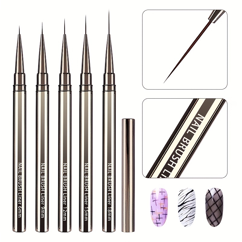 Coloured Gel Set - 5PCS Nail art Liner Pinsel Hand