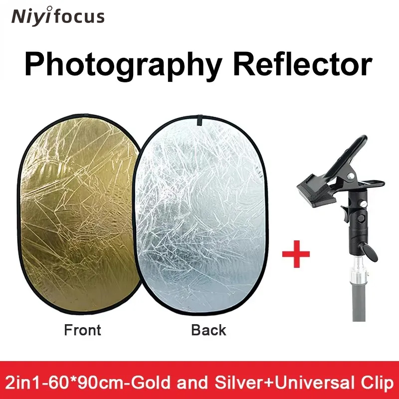 Photography Lighting Reflector - 2-in-1 Runder Tragbarer Reflektor 30cm 60cm