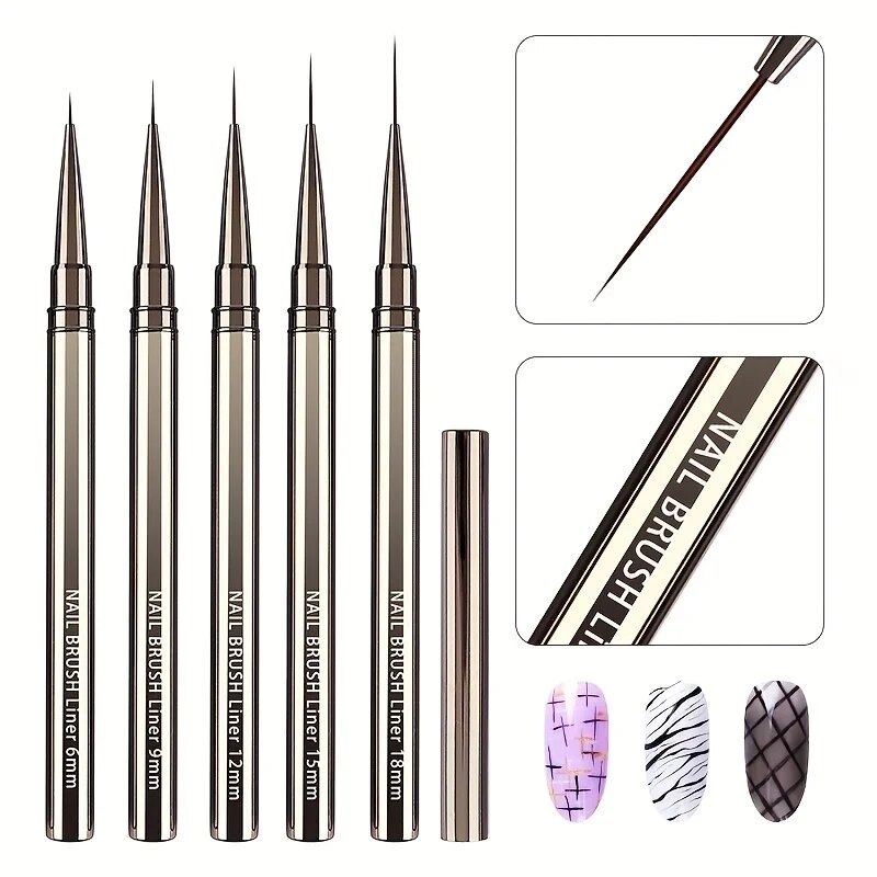 Coloured Gel Set - 5PCS Nail art Liner Pinsel Hand