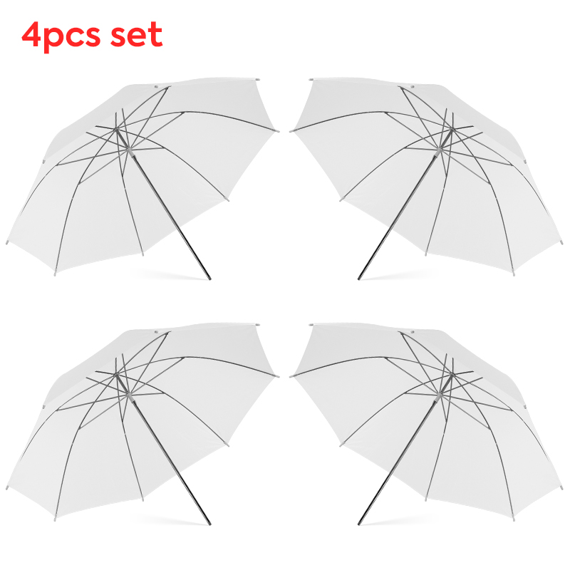 Photography Lighting Diffuser - 76 * 80cm X4 Transparenter Weißlicht-Diffusor-Regenschirm,