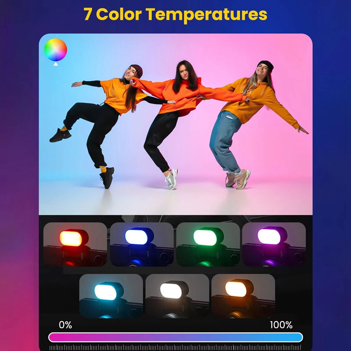 Lighting Effect In Photography - Magnetisches RGB-Fülllicht für Gimbal, LED-Videofotografielicht, 3