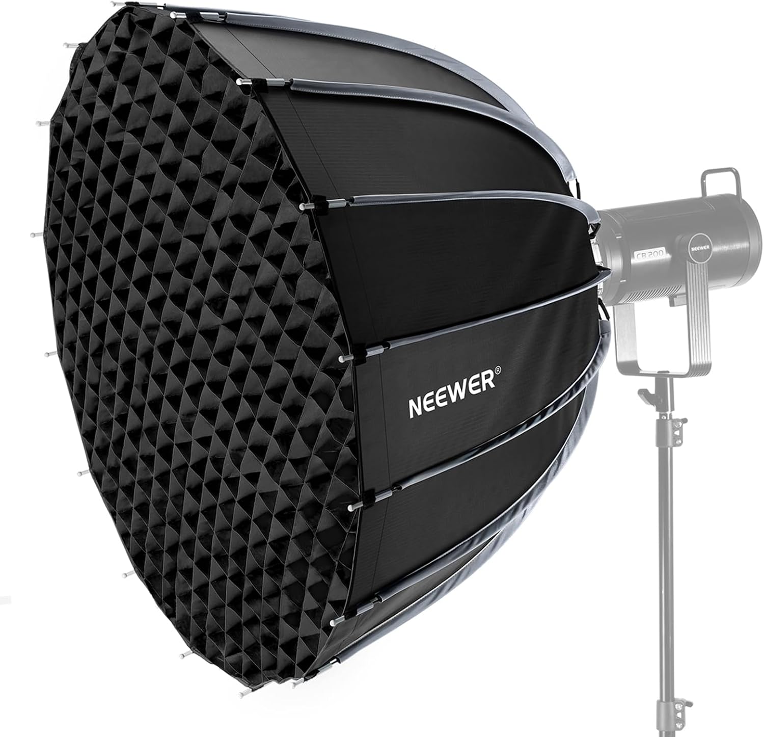 Photography Lighting Diffuser - Parabolische Softbox mit Bowens-Anschluss, 35,4-Zoll-Softbox-Kit mit