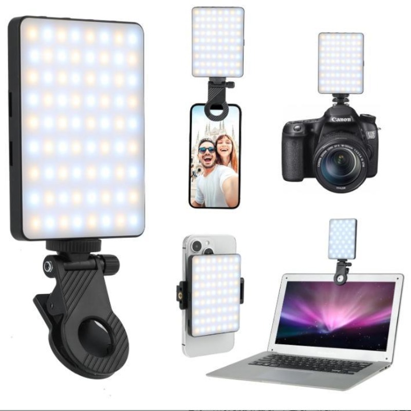 Photography Lighting Spotlight - 1 Stück Wiederaufladbares LED-Selfie-Licht, 3 Modi