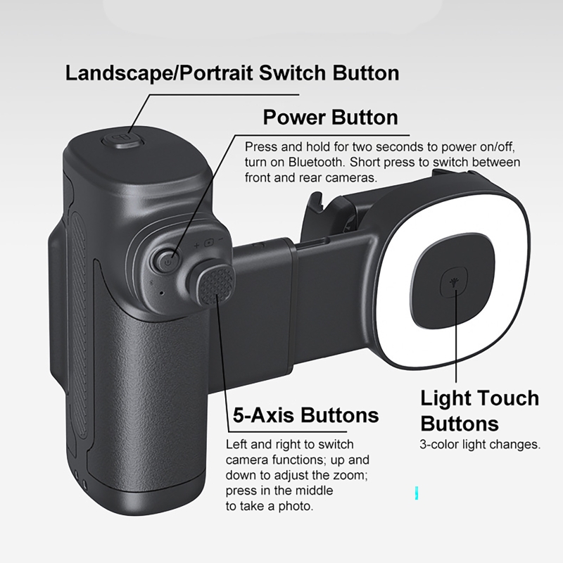 Photography Types Of Lighting - Mobiler Kamera-Assistent mit drei farbigen Beleuchtungslichtern,