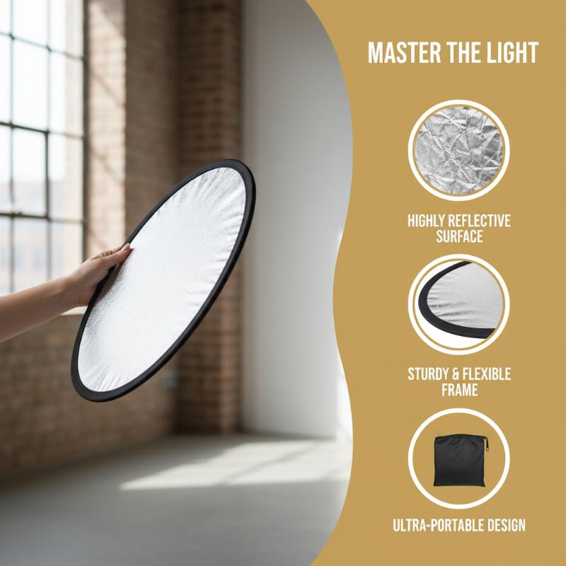 Photography Lighting Reflector - 5-in-1 Runder Fotoreflektor, Zusammenklappbarer Lichtdiffusor für