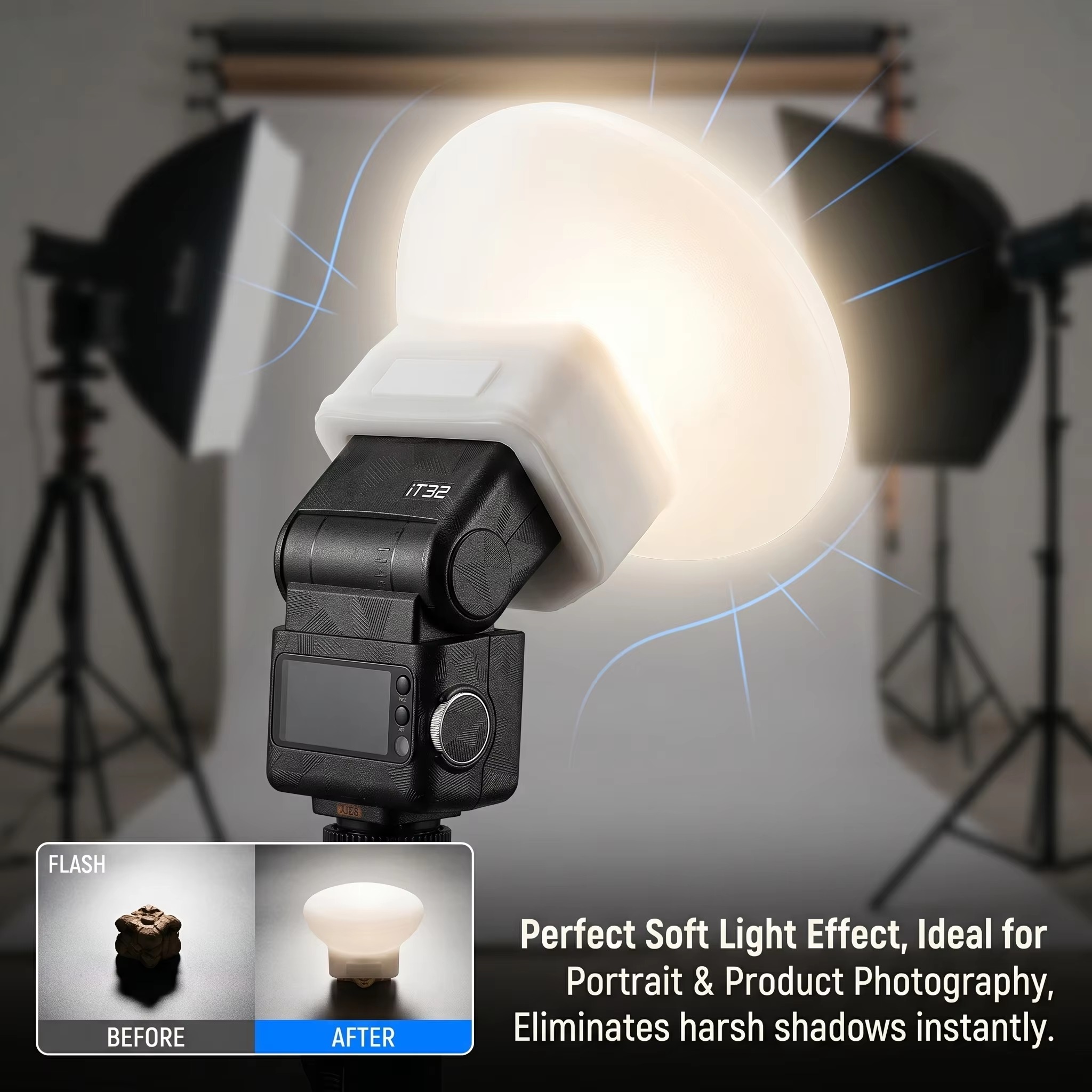 Silikon-Blitzdiffusor-Abdeckun – Photography Lighting Diffuser Bewertung und Preis
