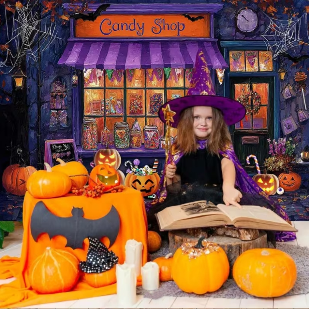 Lila Halloween-Shop Themenpart – Photography Lighting Background Bewertung und Preis