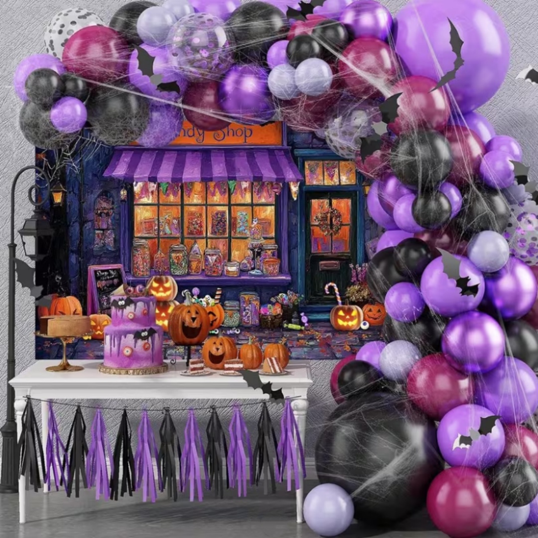 Lila Halloween-Shop Themenpart – Photography Lighting Background Bewertung und Preis