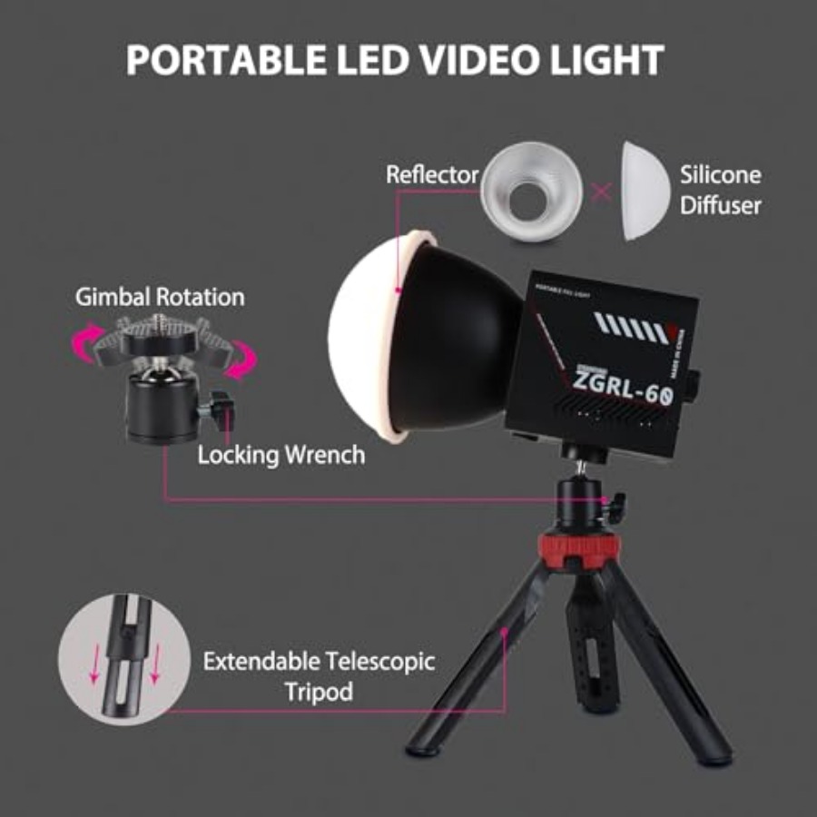 60W COB LED-Videoleuchte, trag – Photography Lighting Spotlight Bewertung und Preis