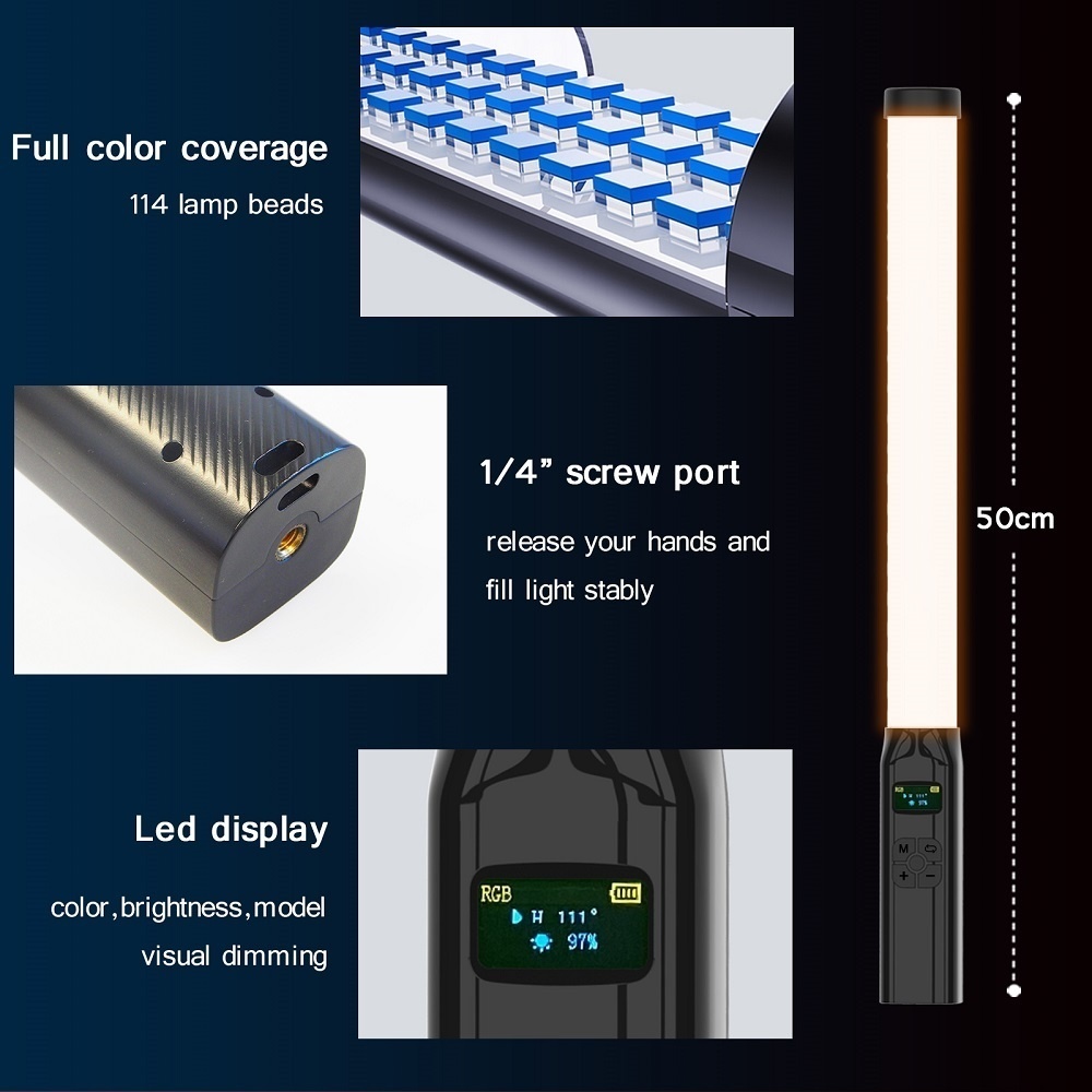 50cm RGB Stick Lichts tab leic – Photography Types Of Lighting Bewertung und Preis