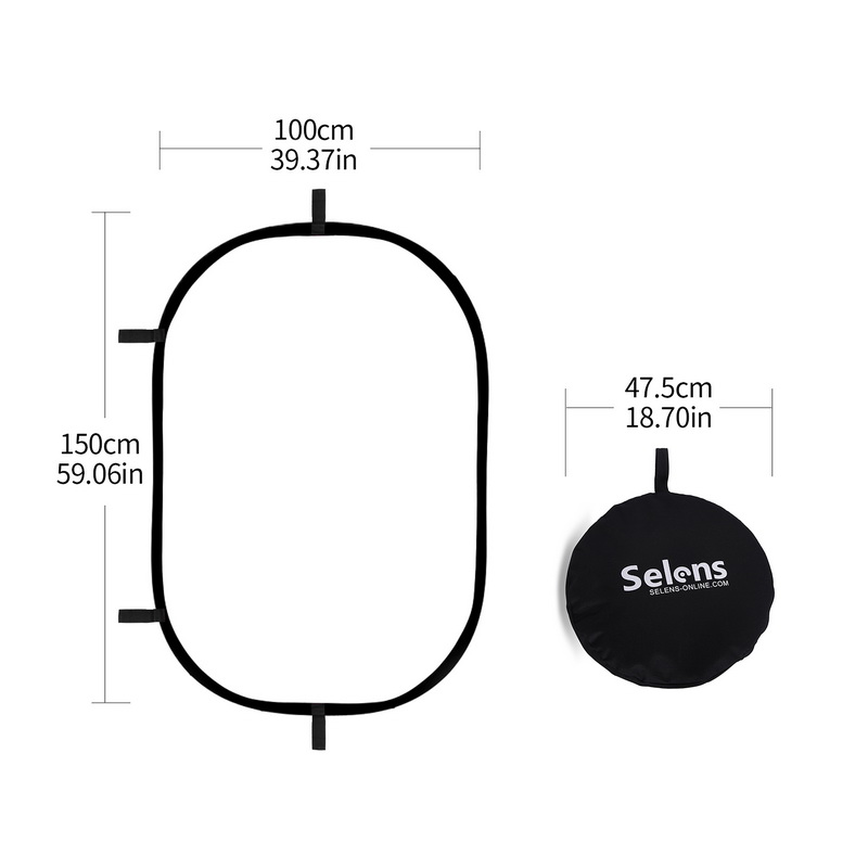 100X150CM faltbare ovale Refle – Photography Lighting Reflector Bewertung und Preis